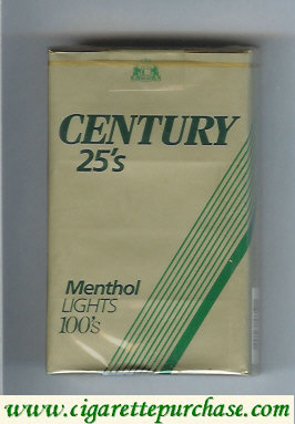 Century 25s Menthol Lights 100s cigarettes